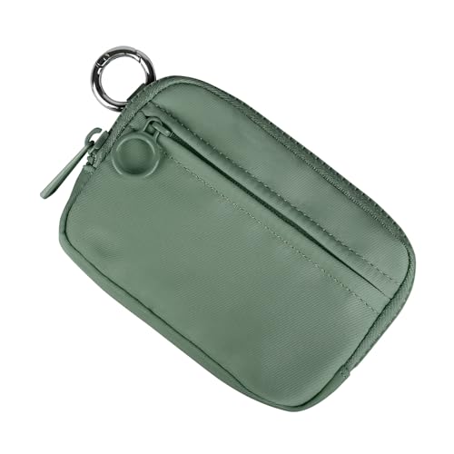 Didida The Iris Wallet Zip Card Case with ID Window Purses for Women Coin Purse with Zipper Mini Portable Keychain Wallet, Olive Green - Image 2