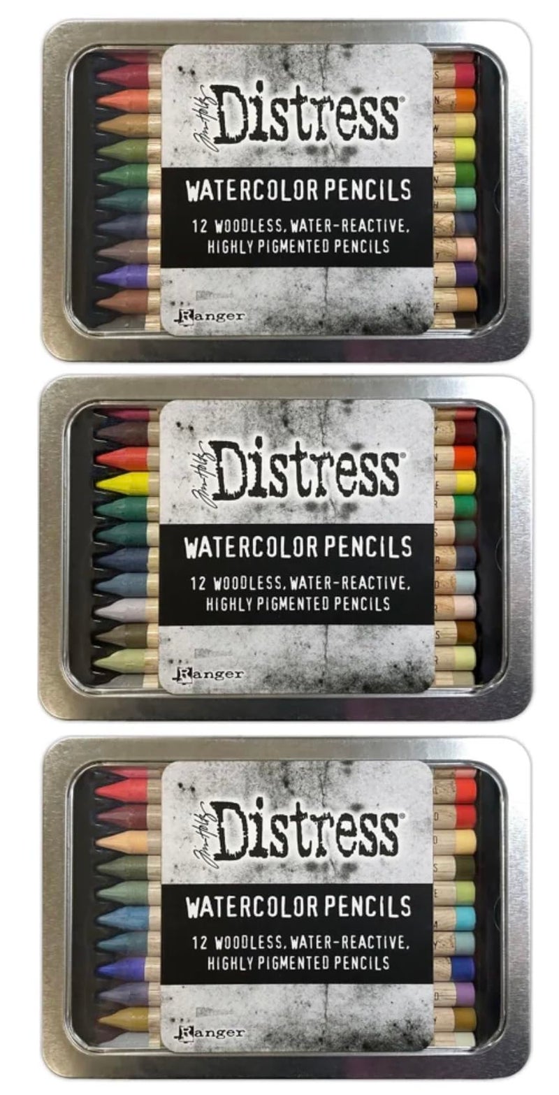 Ranger Ink Bundle - Tim Holtz Distress Watercolor Pencil Bundle Set 4, 5, & 6 - Ideal for Watercoloring, Shading, and Sketching - Premium Art Supplies for Professional Artists - Image 1