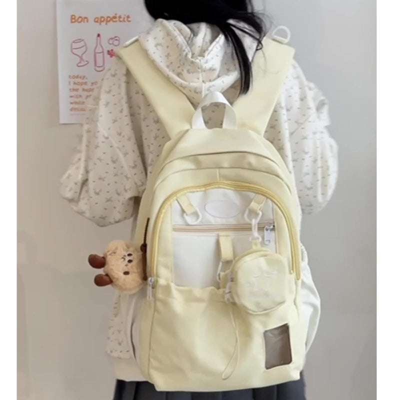 Goylmc Cute Backpack, Travel Double Shoulder Bag, Laptop Backpack for 16â€ with Large Capacity Adjustable Straps (Yellow) - Image 5