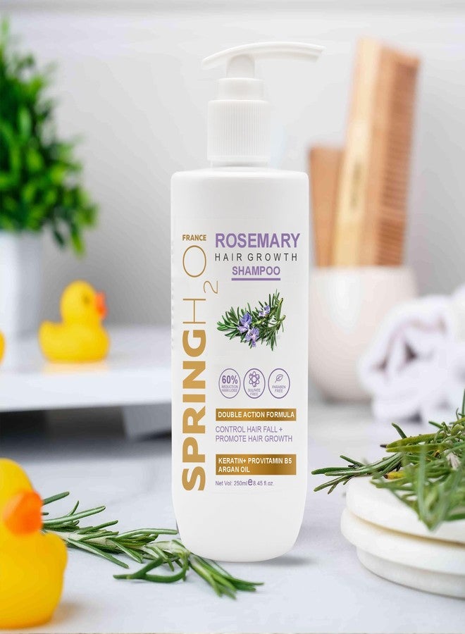 Spring H2O Hair Growth Kit - Rosemary Oil 200ml, Shampoo & Conditioner 250ml | Biotin + Natural Formula | Hair Fall Control for Men & Women - Image 3