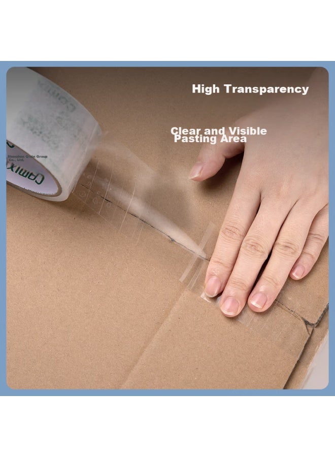 Comix Transparent Tape/wide Tape/boxing Tape, Thickened, Express Packaging Tape, Transparent, 6 Rolls, Width 45mm*30y*50um, Length 27.4 Meters/roll, Jf4503-6 - Image 2
