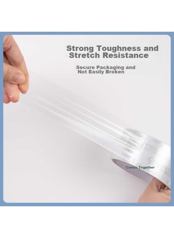 Comix Transparent Tape/wide Tape/boxing Tape, Thickened, Express Packaging Tape, Transparent, 6 Rolls, Width 45mm*30y*50um, Length 27.4 Meters/roll, Jf4503-6 - Image 3