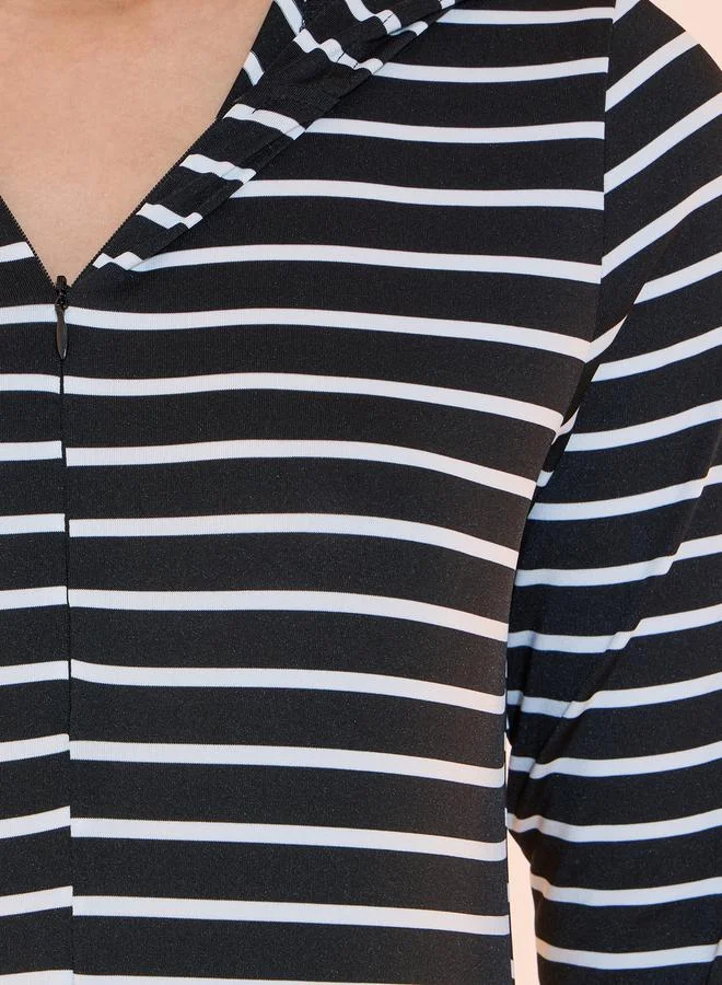 Take Two Striped Hoodie Dress