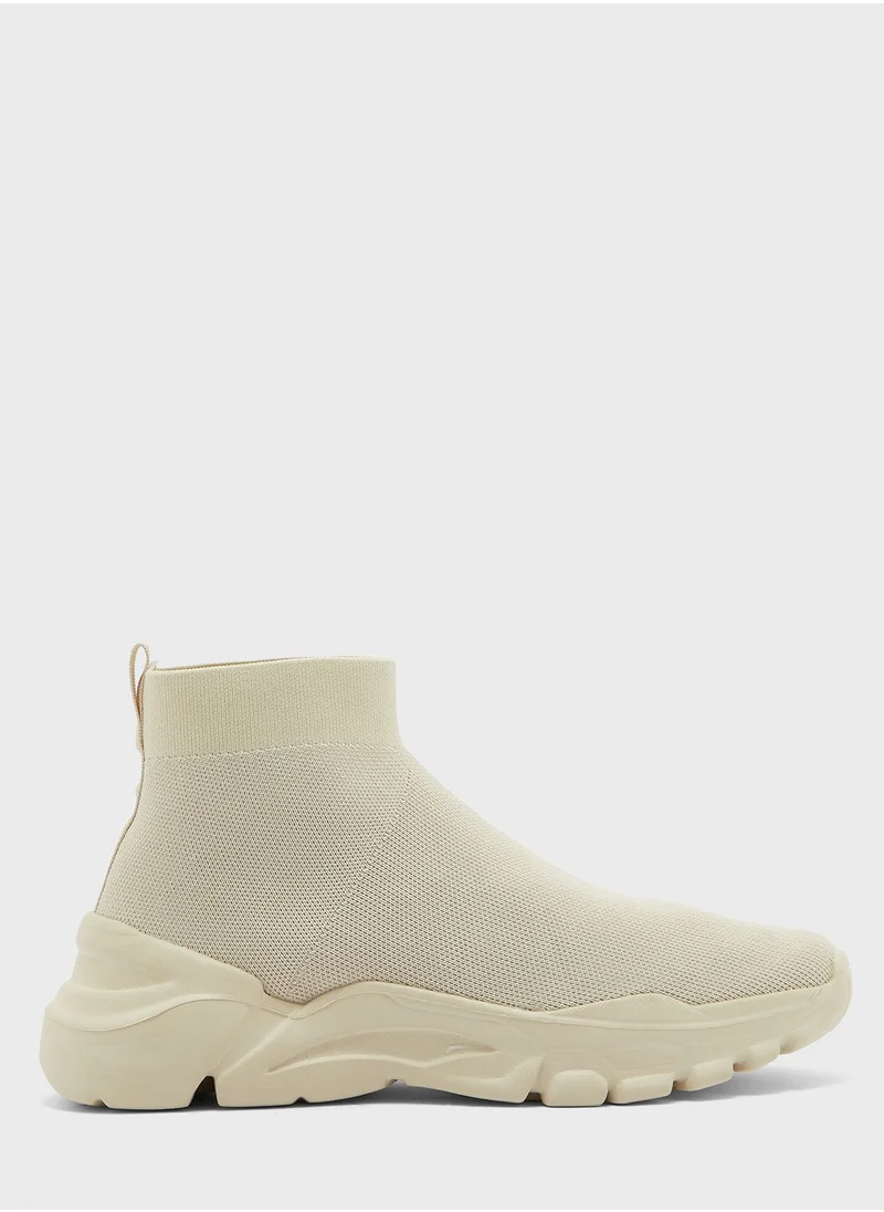BRAVE SOUL Mid Top Knitted Sneakers
