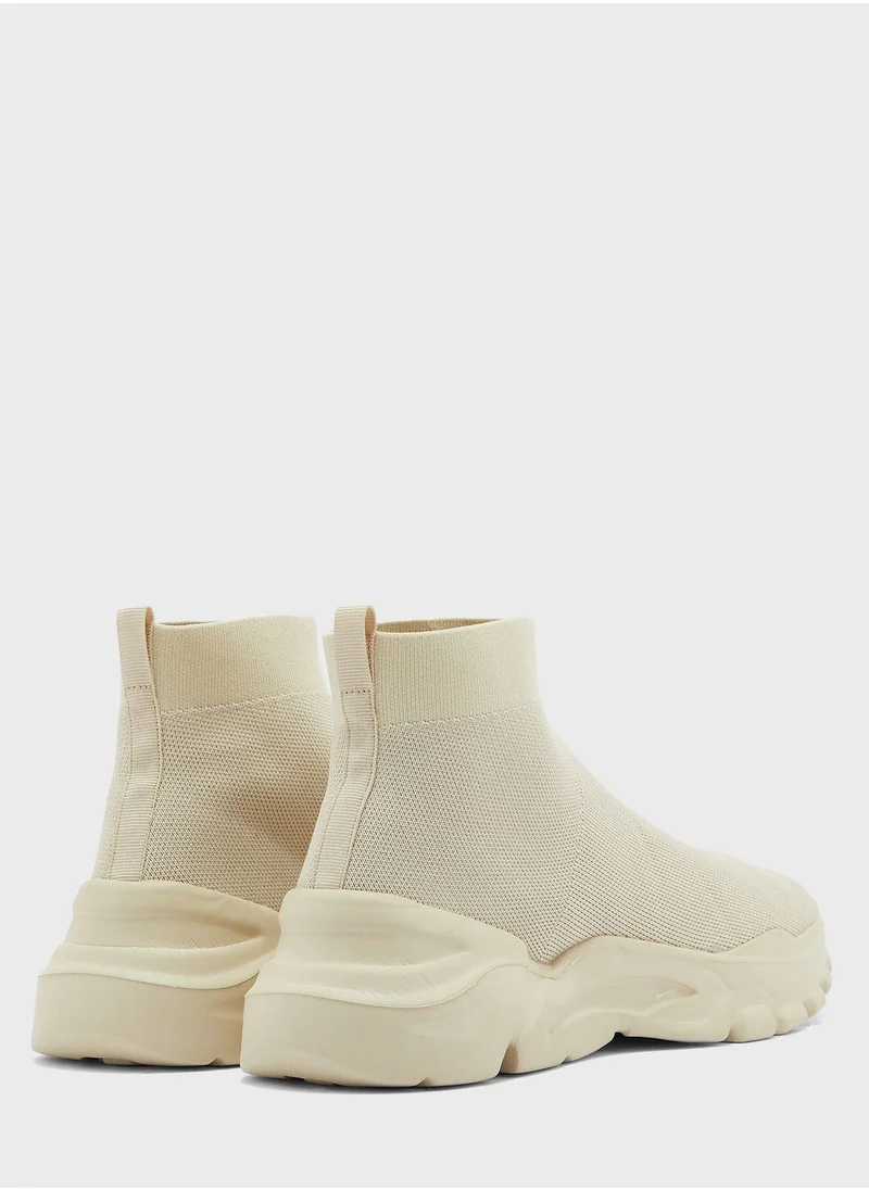 BRAVE SOUL Mid Top Knitted Sneakers