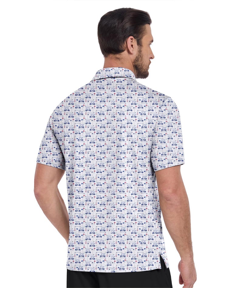 ZITY Men's Golf Shirts Short Sleeve Moisture Wicking Performance Print Patterns Casual Collared Golf Polo Shirt for Men - Image 2