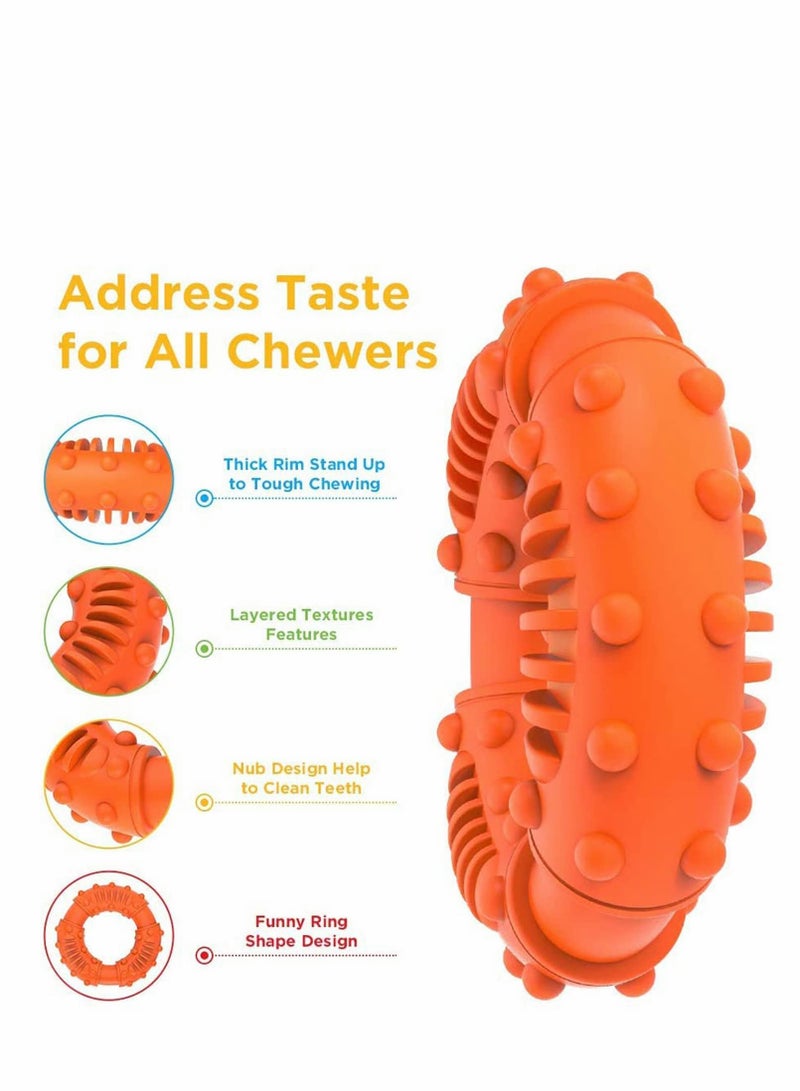 لعبة مضغ للكلاب مصنوعة من المطاط الطبيعي المتين للكلاب الكبيرة والجروهات للعناية بالأسنان والتدريب والتسنين والمتعة - Image 4