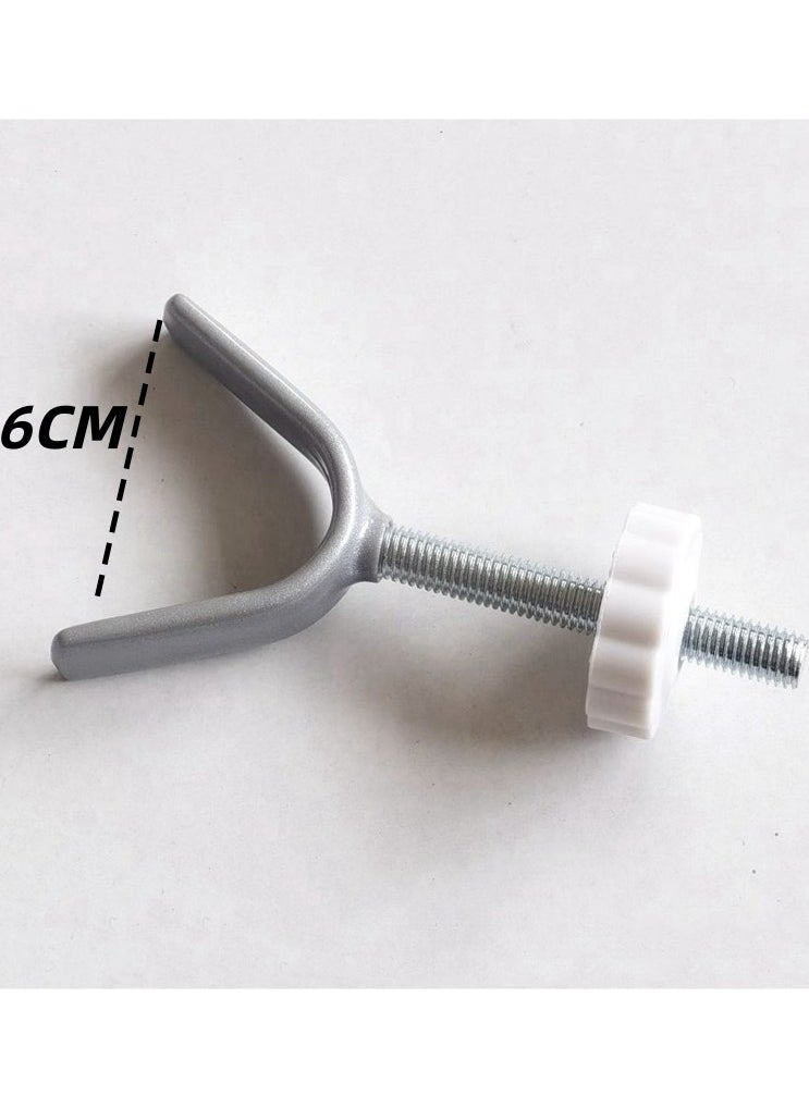 Generic - 2 Pack Y-Shaped Spindle Rod Banister Gate Adaptors, Stair Pressure Mounted Security Gates Threaded Spindle Rods for Baby and Pet Safety Gates (Y-white, Small) - Image 1