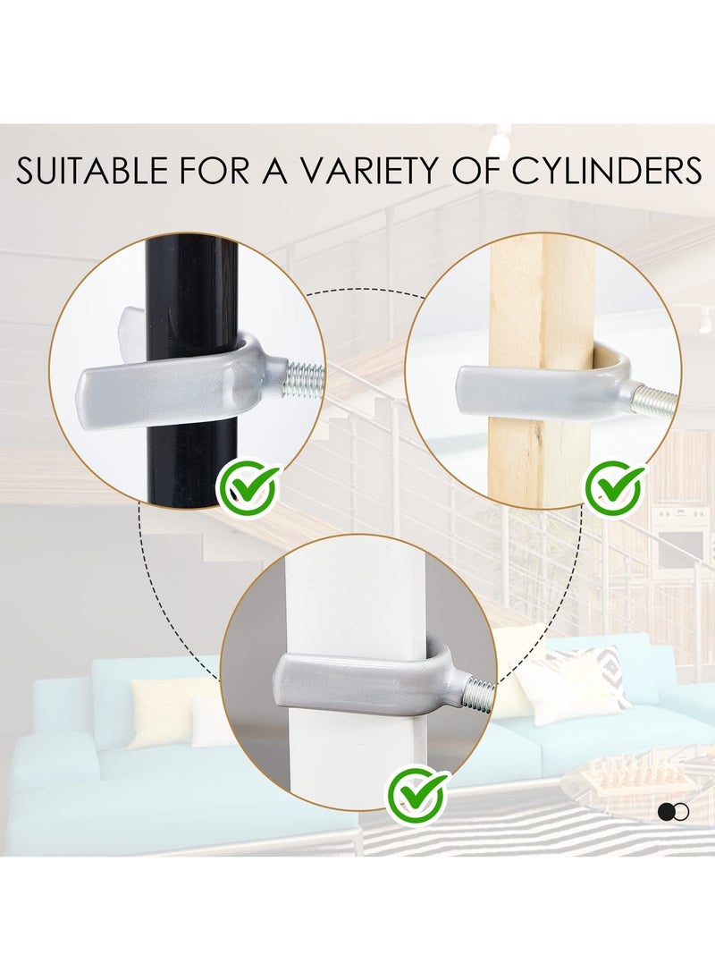 Generic - 2 Pack Y-Shaped Spindle Rod Banister Gate Adaptors, Stair Pressure Mounted Security Gates Threaded Spindle Rods for Baby and Pet Safety Gates (Y-white, Small) - Image 1