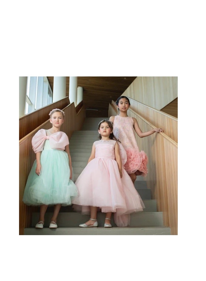 فيا بامبينو فستان بفيونكة من التول - Image 2