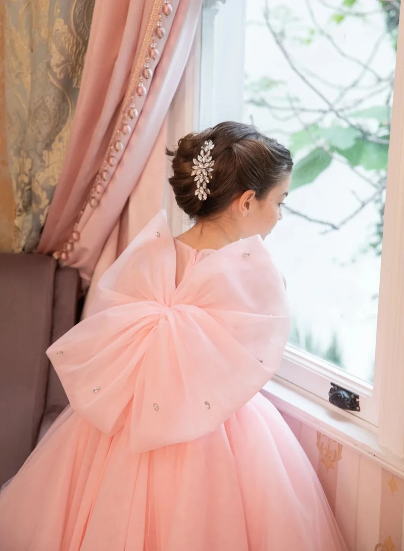 VIA BAMBINO Tulle Bow Dress