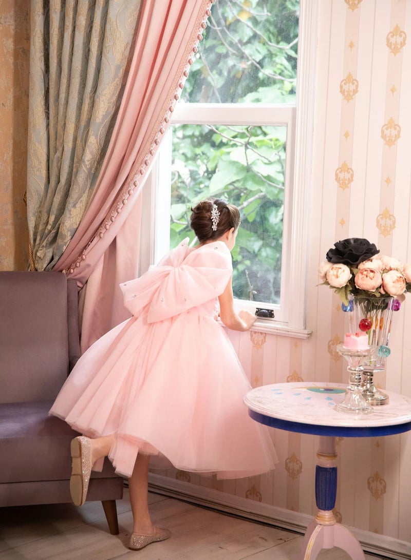 فيا بامبينو فستان بفيونكة من التول - Image 4