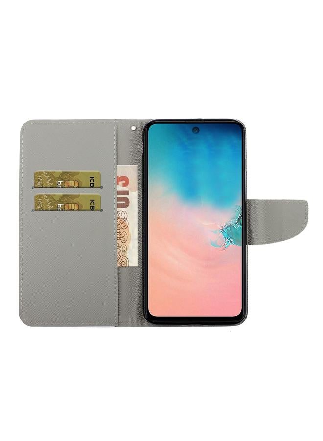 اس-توب جراب لهاتف Samsung Galaxy S21 Ultra 5G بنمط رسم ملون، جراب جلدي قلاب أفقي مع حامل وفتحات للبطاقات ومحفظة وحبل - Image 5