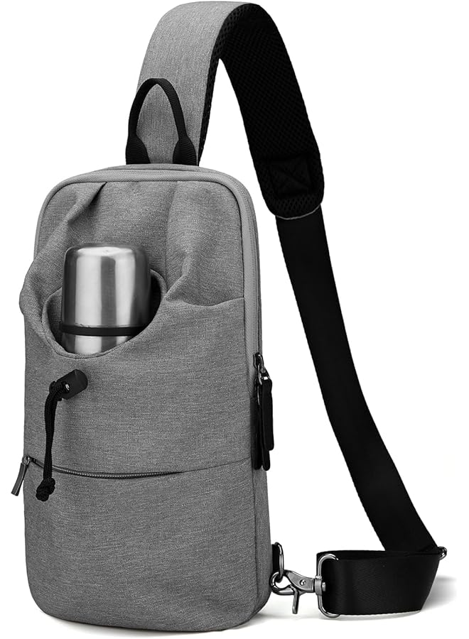 S-TOP Crossbody Sling Backpack for Men Women Sling Bag Multipurpose Travel Hiking Cross Body Chest Bag, Shoulder Bag for Men, for Traveling, Sporting, Cycling, Daily (Gray) - Image 1