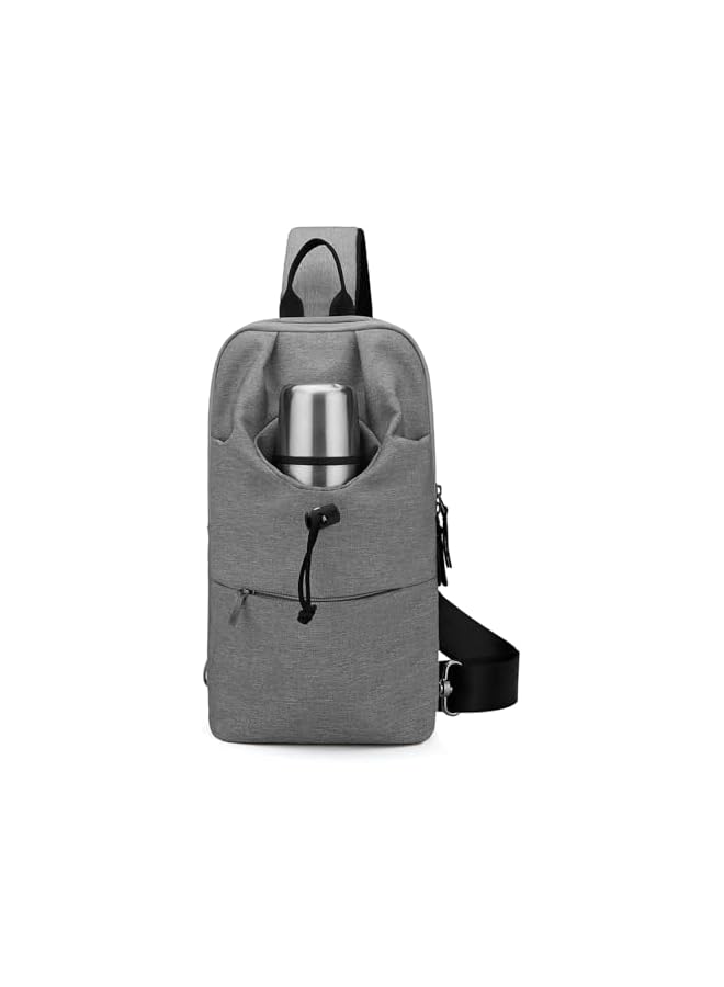 S-TOP Crossbody Sling Backpack for Men Women Sling Bag Multipurpose Travel Hiking Cross Body Chest Bag, Shoulder Bag for Men, for Traveling, Sporting, Cycling, Daily (Gray) - Image 4