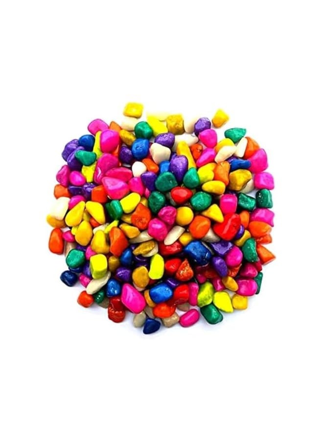The Bros Colorful Polished Garden Pebble Stones & Aquarium Gravel for Home Decor, Wedding Decoration, Fish Tank, and Crafts - Assorted Sizes 2-3mm (500 Grams)  - Image 2