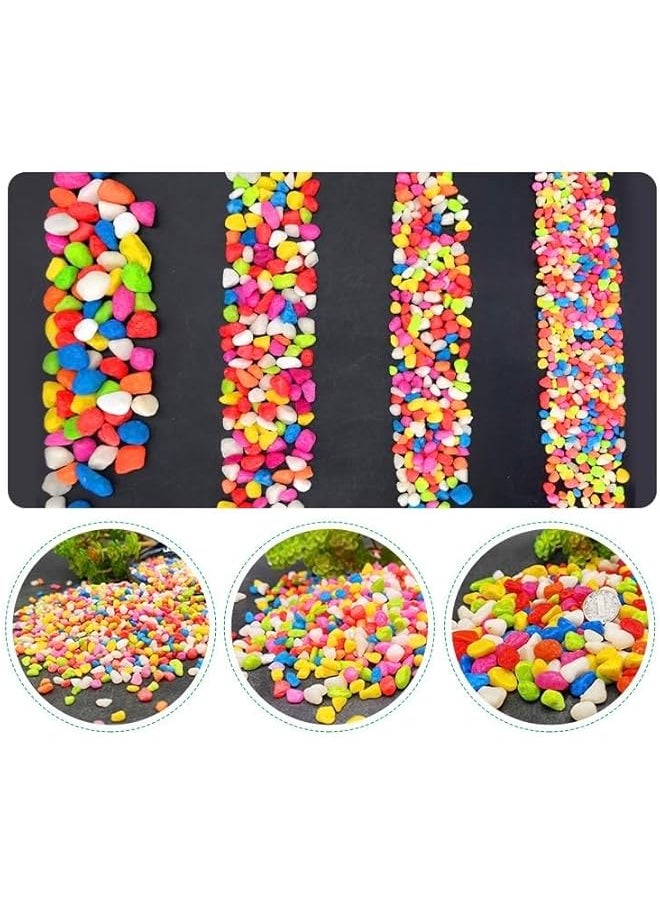 The Bros Colorful Polished Garden Pebble Stones & Aquarium Gravel for Home Decor, Wedding Decoration, Fish Tank, and Crafts - Assorted Sizes 2-3mm (500 Grams)  - Image 4