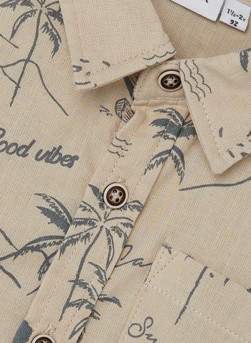 NAME IT Kids Beach Print Shirt