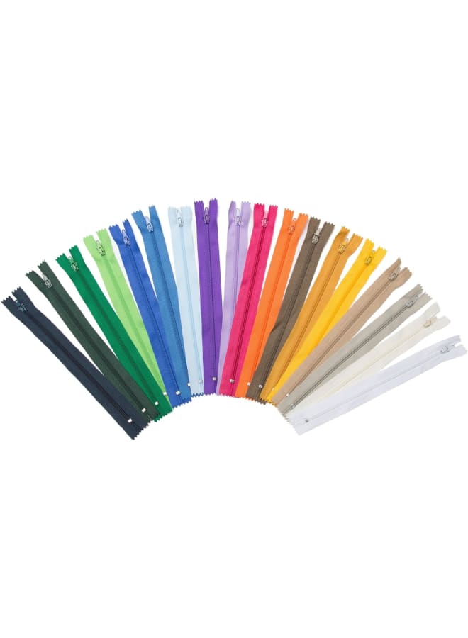 60 قطعة 9 بوصة سحابات لفائف النايلون الخياطة السوستة السائبة للخياط أكياس الخياطة الملابس الحرف DIY بها بنفسك الملحقات (20 لون)