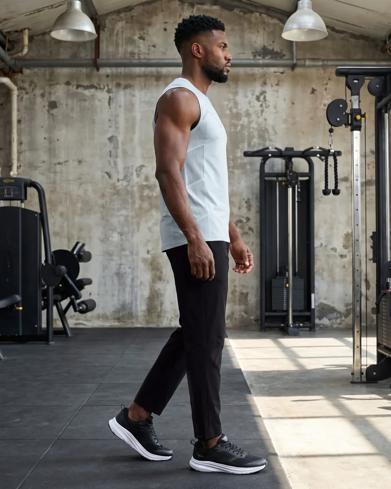Musclemind Black Breathable Mesh Training Pants for Men | Best Price UAE