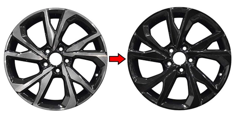 SlickMod Chrome Delete Blackout Vinyl Overlay for 2016-2021 Honda Civic 18inches Sport Wheel Rims (Gloss Black) - Image 4