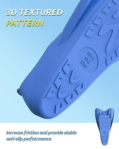 W WSTOO WSTOO Streamlined Training Short Fins - Silicone Swim Flippers for Adults and Youth (Men & Women), Ideal for Swimming, Snorkeling, and Diving - Image 5