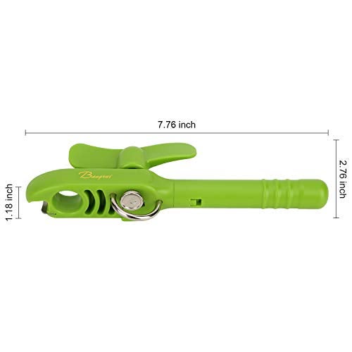 Bangrui Home Kitchen Restaurant Safety Bottle Jar Wine Manual Can Opener&Bangrui Professional 4-in-1 Can Opener keeps smooth edges. With a corkscrew folded in the lever. Best Gadget for Kitchen Use (Green) - Image 2