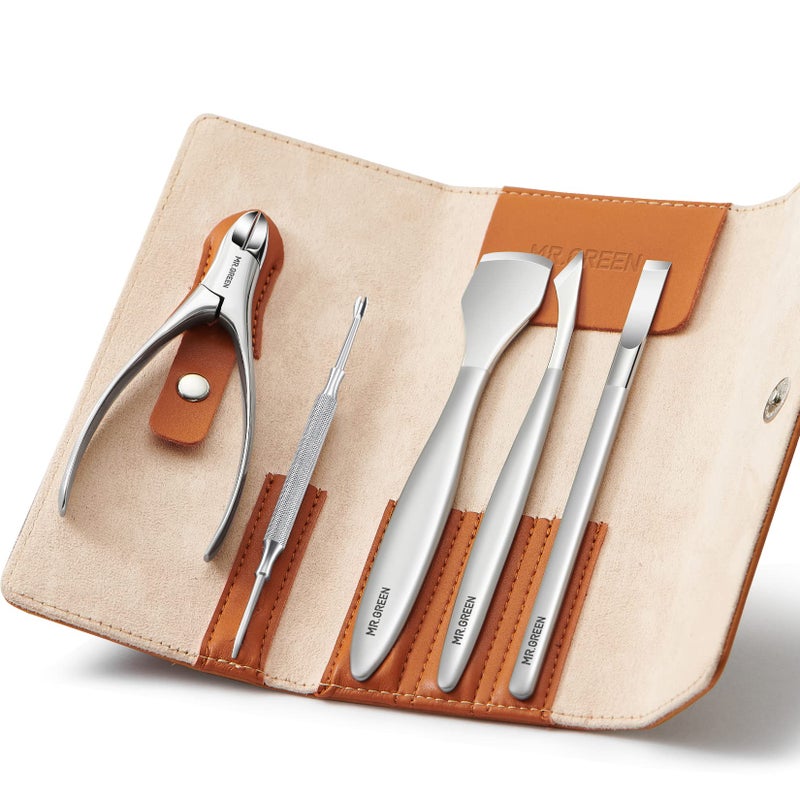 MrGreen MRGREEN Pedicure Knife Set Professional Ingrown Toenail Clippers Foot Care Tools Stainless Steel Nail Cuticle Nippers Remover Kits 5 Pcs Set 