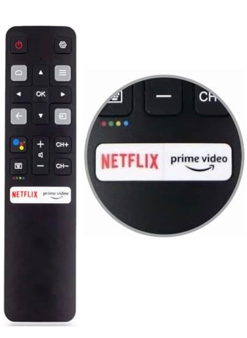 BGM Remote RC802V FNR2 Fit for TCL Android 4K Smart TV 40S334 50S434 55S434 75S434 40S330 70S430 32S334 55S435 50S435 43S434 32S6500A 65P8S 65P8 49S6800FS 32S6500S 32A325 [NO Voice Function] with battery  - Image 4
