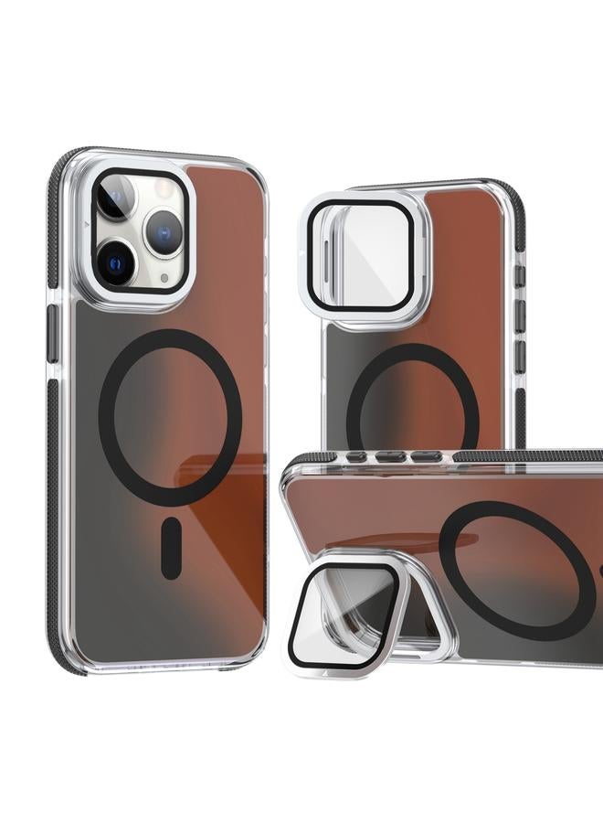 زبون جراب لهاتف iPhone 11 Pro Max MagSafe مع غشاء عدسة متدرج اللون مع حامل قابل للطي للعدسات - Image 1