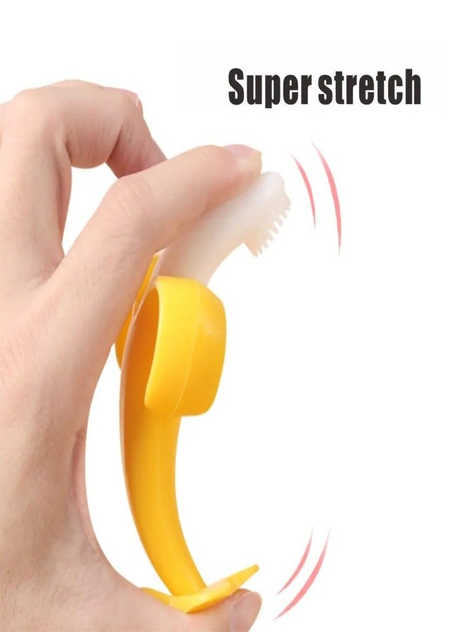 ROFORUF Silicone Banana Teether for Babies | Infant Training Toothbrush with Soft Bristles | BPA-Free Food-Grade Teething Toy for 6+ Months | Easy Grip & Gum Soothing Teether - Image 3