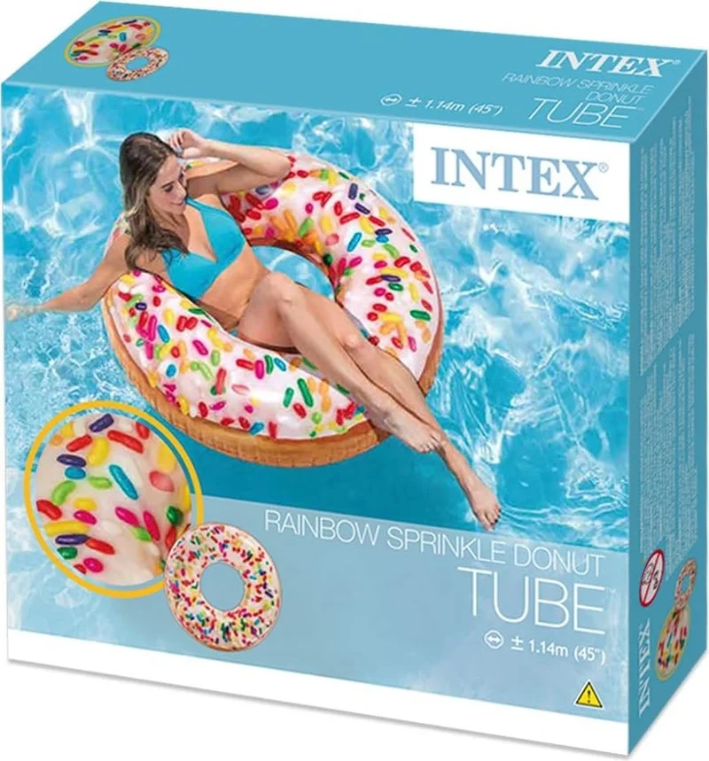 INTEX Rainbow Sprinkle Donut Rainbow Sprinkle Donut Bagel 114 cm (45'')