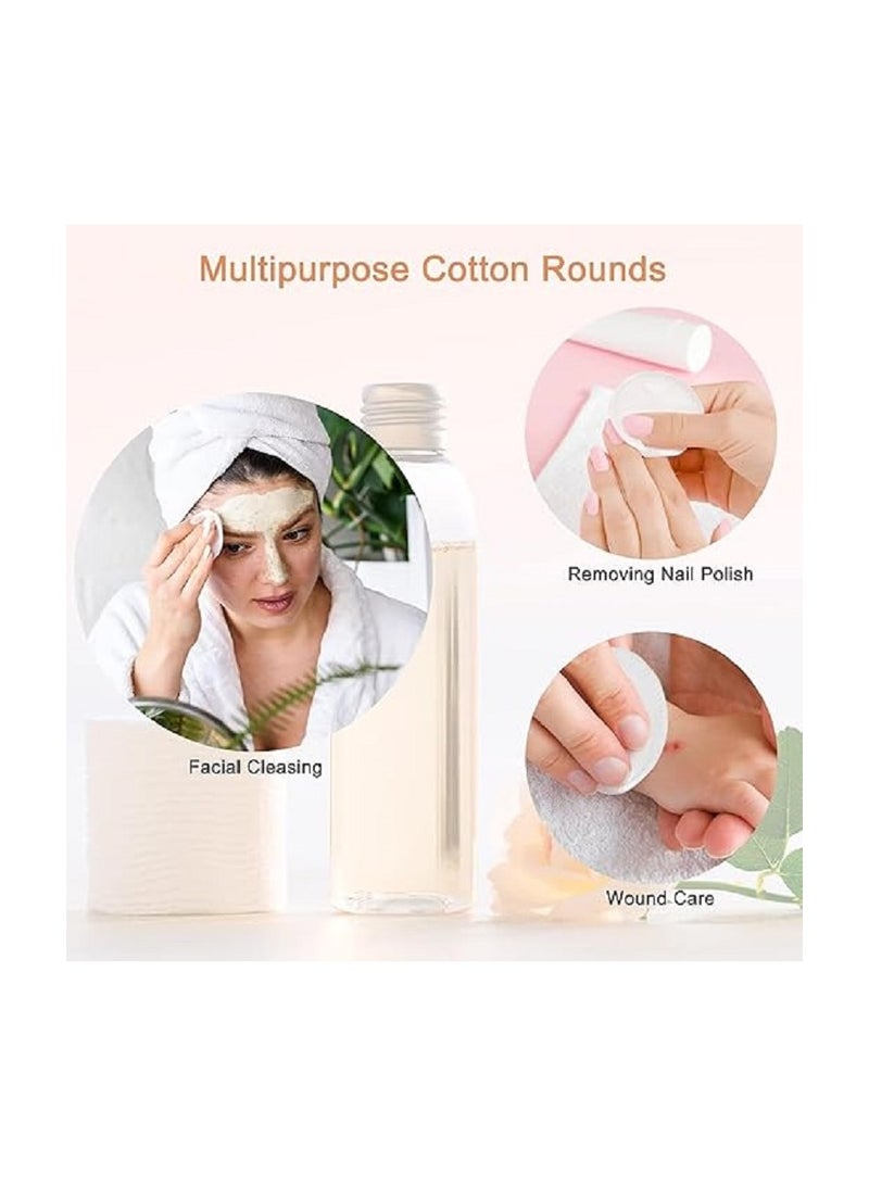 80 Pieces Round Cotton Makeup Remover Pads - Hypoallergenic, Lint Free, 100% Cotton Wipes - Eye Pads for Facial Cleansing, Makeup Removal, Facial Toner and Nail Polish Remover - Image 1