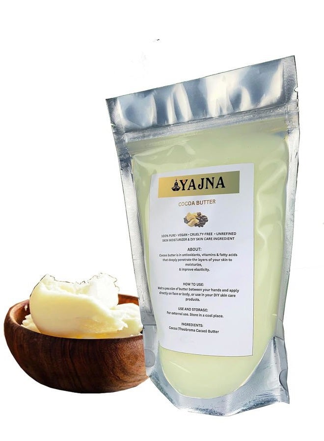 Yajna Organic Raw Cocoa Butter 100% Pure,Natural & Unrefined| Skin Moisturizer For Face, Body & Hair| 4 OZ/115 GM Ivory/White Grade A | DIY Creams, Balms, Lotions, Soaps| Softens Dry & Tough Skin - Image 2