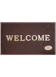 Kuber Industries Kuber Industries Printed Welcome Door Mat|Strong PVC Material & Solid Print|Anti Skid & Water Proof|Size 58 X 38 (Brown), Large Rectangle  - Image 2