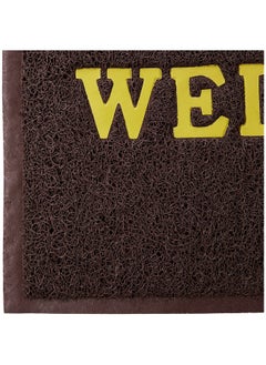Kuber Industries Kuber Industries Printed Welcome Door Mat|Strong PVC Material & Solid Print|Anti Skid & Water Proof|Size 58 X 38 (Brown), Large Rectangle  - Image 4