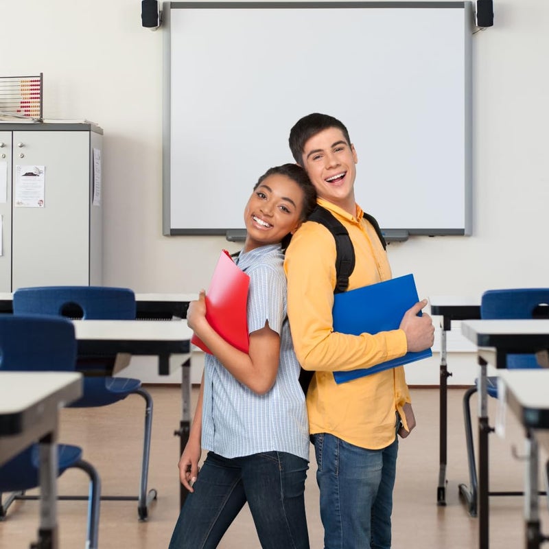 Evelots 6 Pack Plastic Folders with Pockets - 6 Assorted Colors - Heavy Duty File Folders with Business Card Slot - 2 Pocket Folder for Office, School, Home, Sports Coaches - Documents Letter Size - Image 5