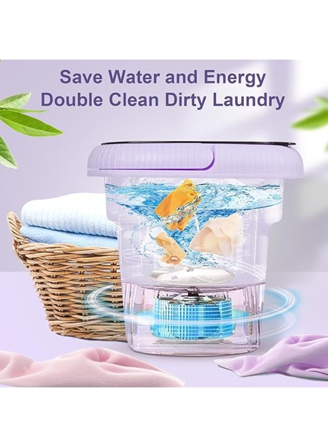 Helknby Portable Washing Machine – 6.5L Mini Foldable Washer and Dryer – Compact Laundry Solution for Apartments, Dorms, RVs, Camping & Travel - Image 3