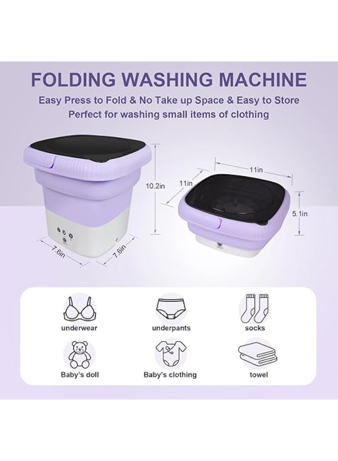 Helknby Portable Washing Machine – 6.5L Mini Foldable Washer and Dryer – Compact Laundry Solution for Apartments, Dorms, RVs, Camping & Travel - Image 4