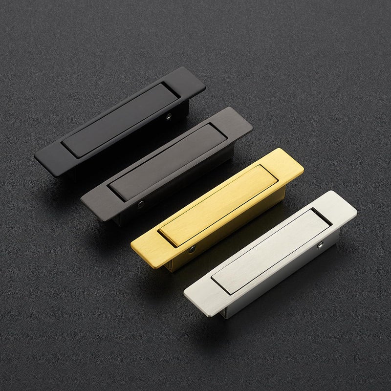 JOY DECOR Pocket Door Pull Handle, Edge Pull, Matte Black Flush Mount for Sliding Doors (1 Pack) - Image 2