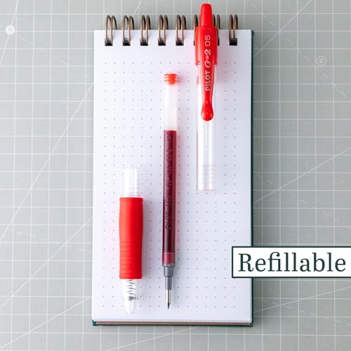 Pilot, G2 Premium Gel Roller Pens, Extra Fine Point 0.5 mm, Pack of 12, Red - Image 4