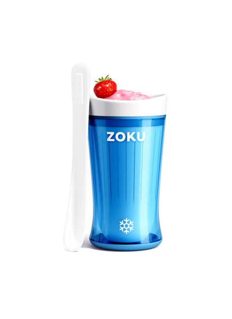 ZOKU Jumbo Slush and Shake Maker Compact Make and Serve Cup with Freezer Core Creates SingleServing Smoothies Slushies and Milkshakes in Minutes BPAFree Bright Blue