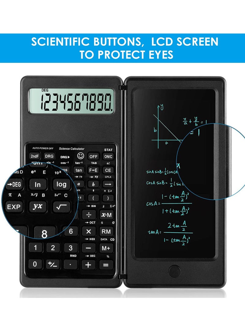 Generic - Scientific Calculators 10-Digit LCD Display Desk Digital Calculator with Erasable Writing Board Notepad for College High School Students Supplies - Image 1