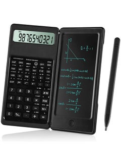 Scientific Calculators 10-Digit LCD Display Desk Digital Calculator with Erasable Writing Board Notepad for College High School Students Supplies