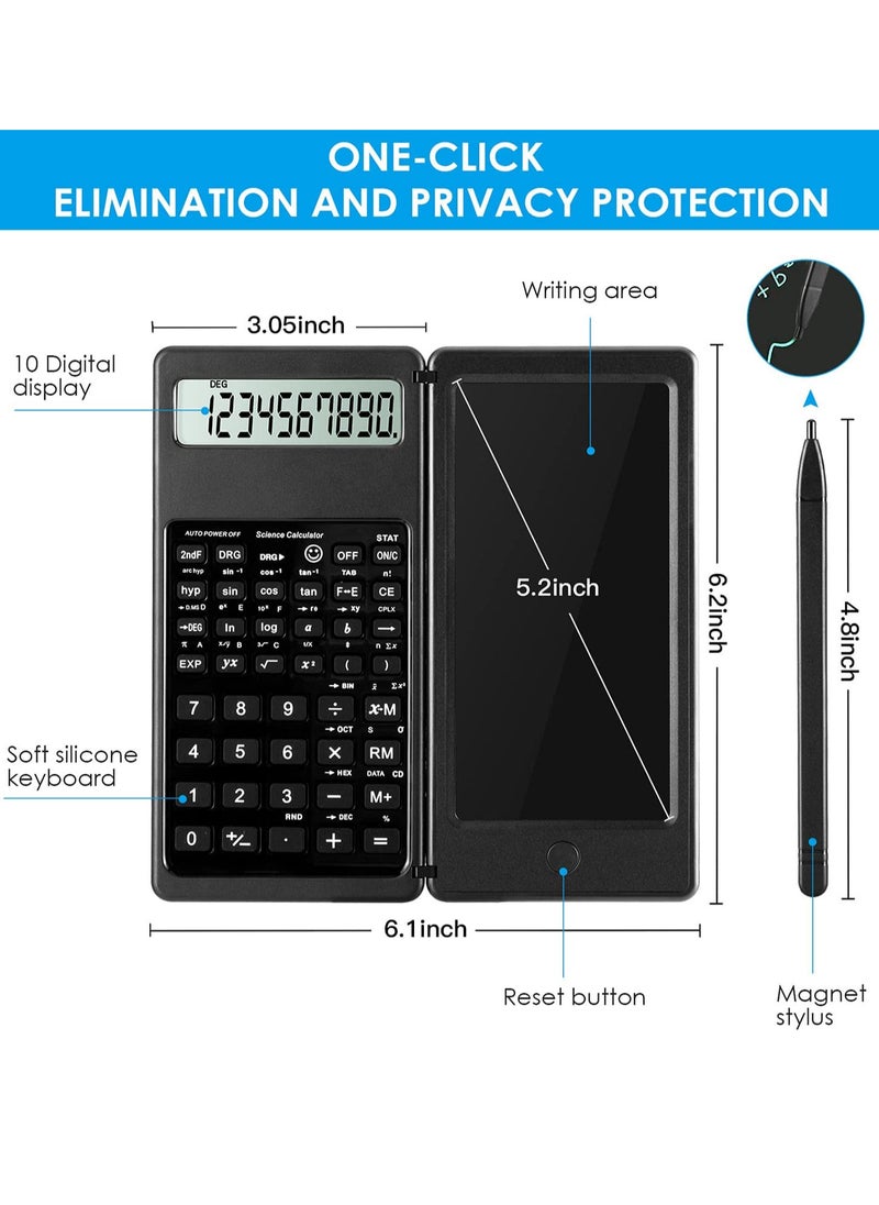 Generic - Scientific Calculators 10-Digit LCD Display Desk Digital Calculator with Erasable Writing Board Notepad for College High School Students Supplies - Image 1