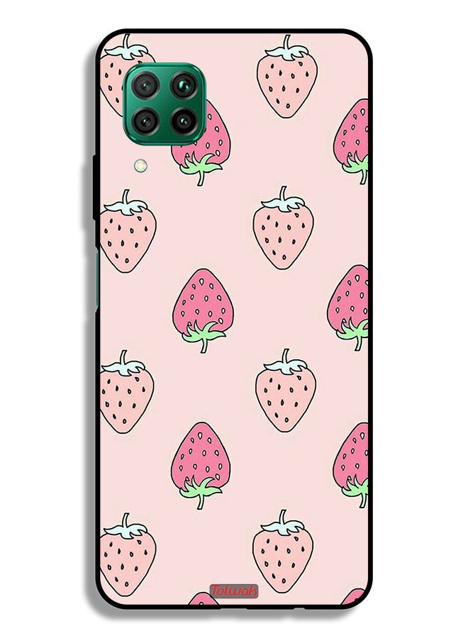 Tolwak Huawei P40 lite 4G Protective Case Cover Strawberry Icon - Image 2