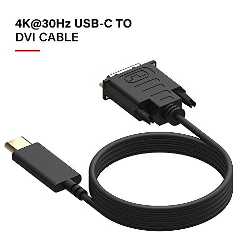 UPGROW USB C to DVI Cable 4K@30Hz 4FT USB Type-C to DVI Male Support iPhone 16 Pro/Max, MacBook Pro/Air 2025, iPad Pro, iMac, S23, XPS 17, Surface Book 3 and More - Image 5