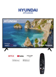 هيونداي تلفزيون هيونداي الذكي 50 بوصة 4K UHD LED مع جهاز استقبال مدمج - L50HYNDA650، مع جهاز تحكم عن بعد سحري  - Image 1