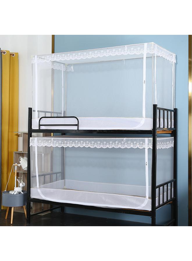 73Hours Top And Bottom Bunk Of College Student Dormitory Single Iron Frame Bed Mosquito-proof And Dust-proof Top 90cm Bracket Seat Bed Zipper Bedroom Mosquito Net - Image 1