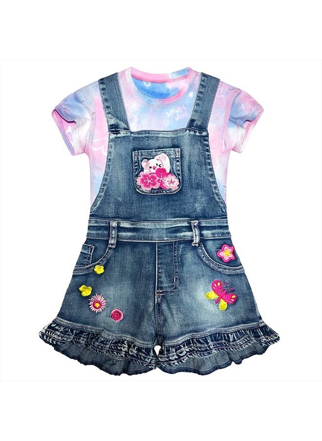 2-8T Girl Shorts Set 2Pc Casual Outfit Denim Overall T-Shirt(Heart,8T) - pzsku/ZDDA9ED5F2553DFF2CF4EZ/45/_/1695134259/68cb94a4-2fe5-4b7e-8cca-52ca659abf8d